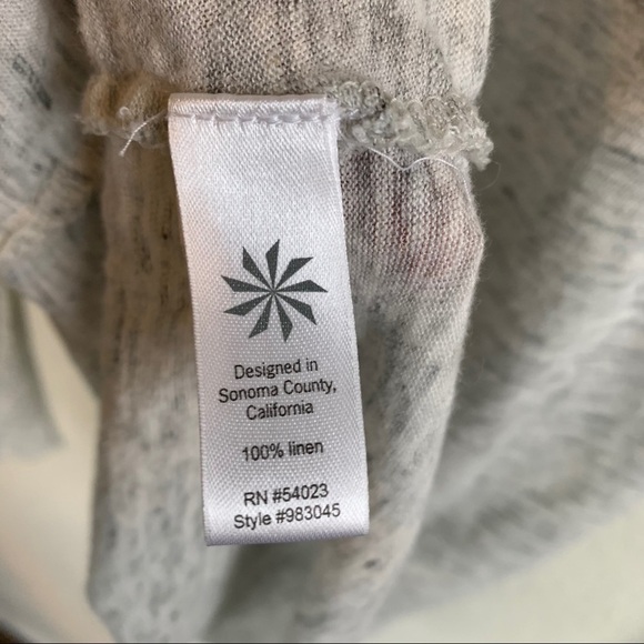 Athleta Shiva Shimmer Long Sleeved 100% Linen Top - Picture 7 of 8